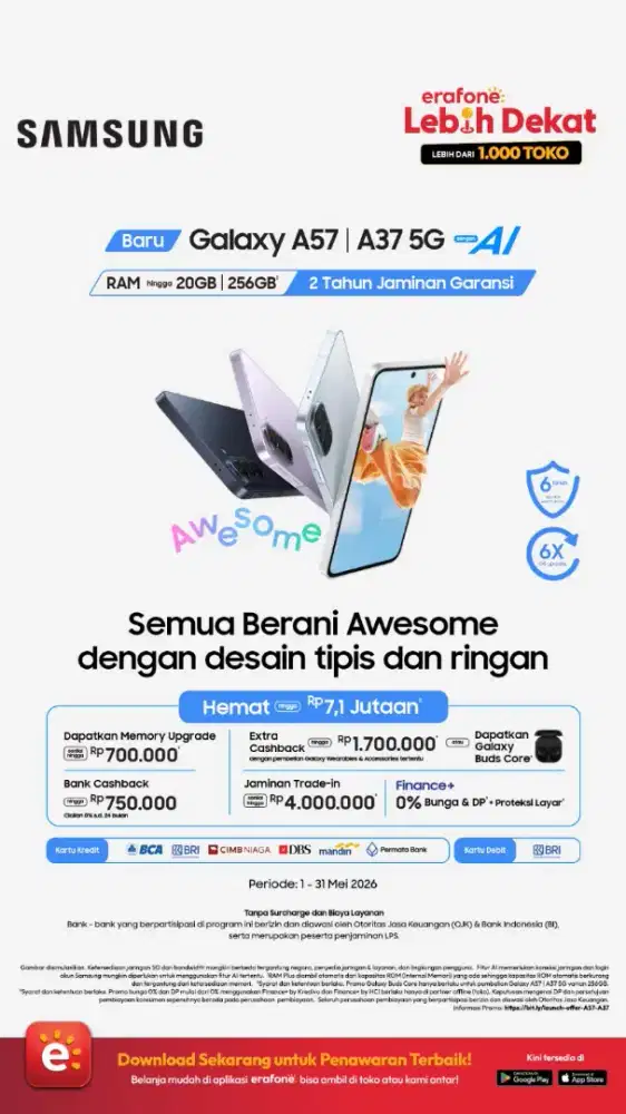 Ready Samsung Galaxy A37 | A57 5G Baru Promo Looong Weekend