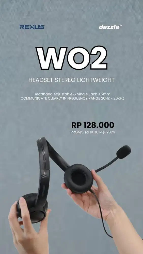 Headset wired rexus WO2
