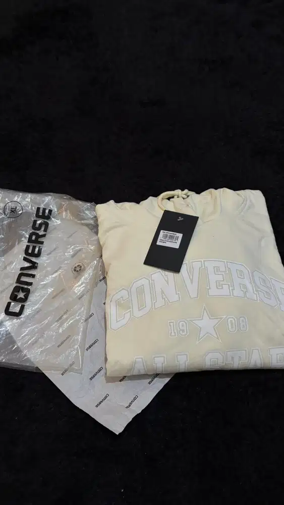 ￼Converse All Star Standard Fit Hoodie Women's Jacket - Classic Ecru