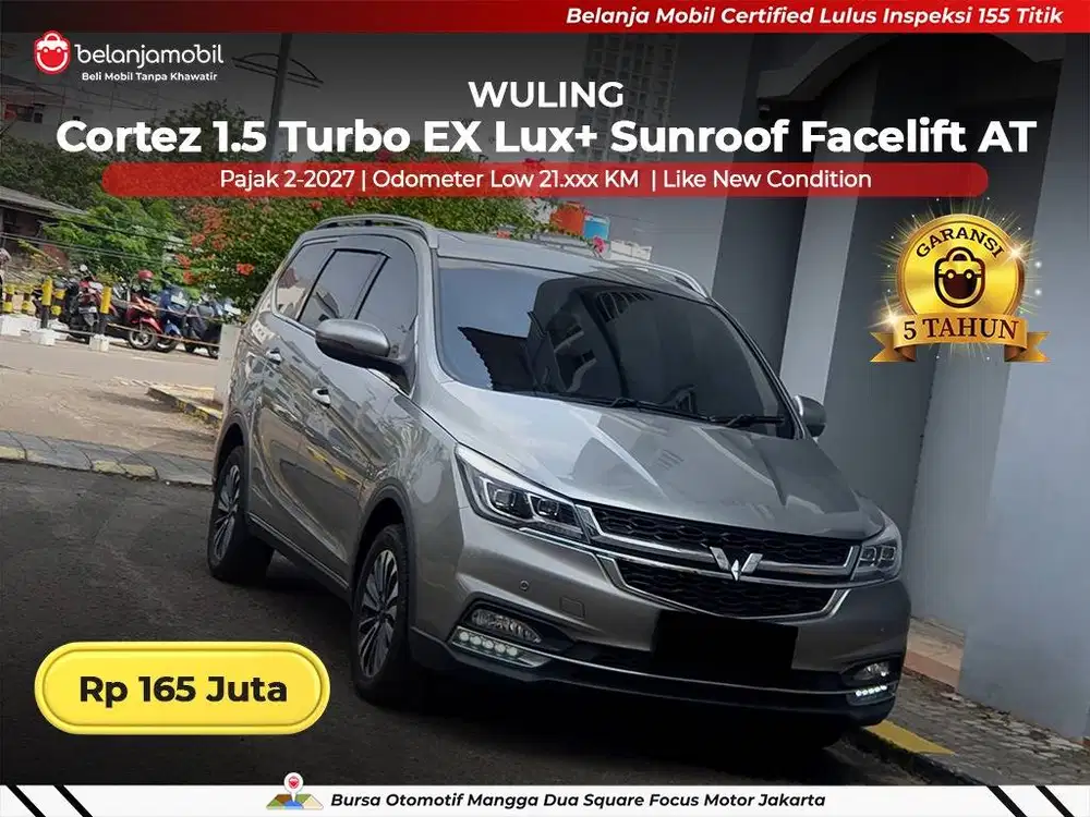 [ LOW KM 21RB ] Wuling Cortez Turbo EX Lux+ Sunroof Facelift 2022 2023