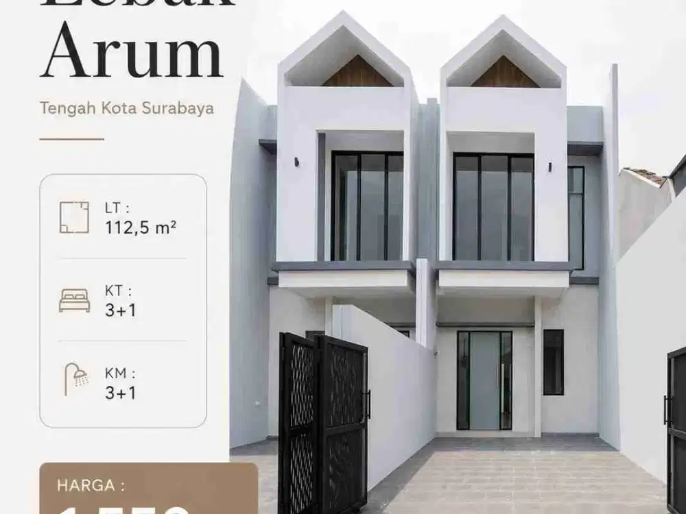 Rumah Baru Gress Tengah Kota Lebak Arum