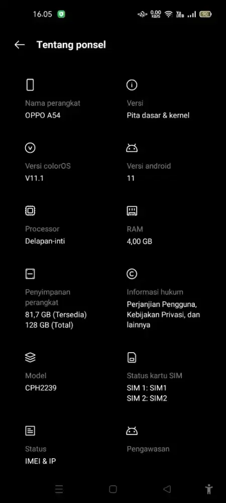 Oppo a54 second