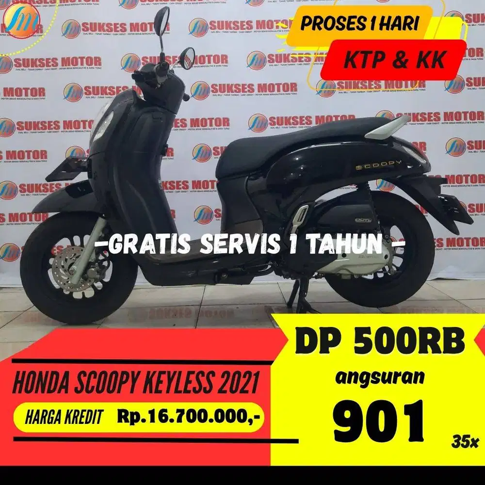 DP PROMO 500RIBU HONDA SCOOPY KEYLESS 2021 ANGSURAN SANGAT RINGAN