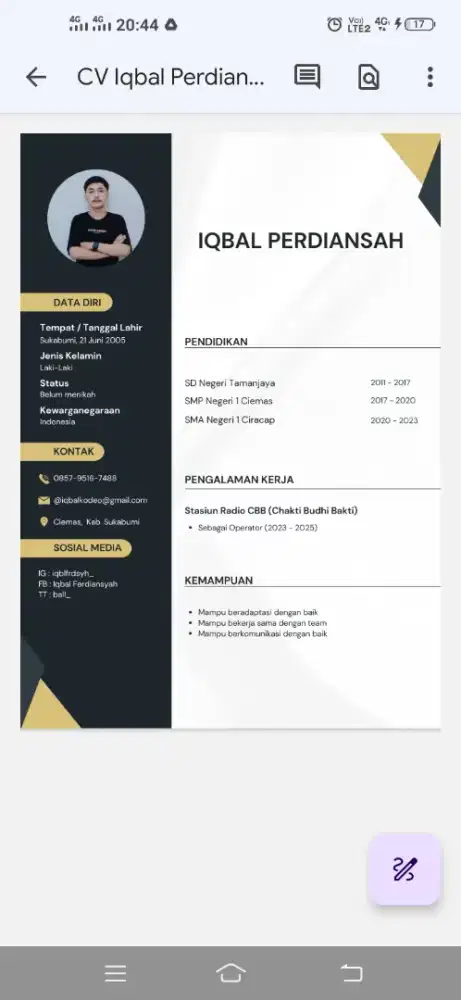 Info lowongan kerja