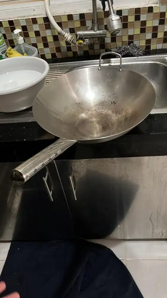 Wok stainless steel panci