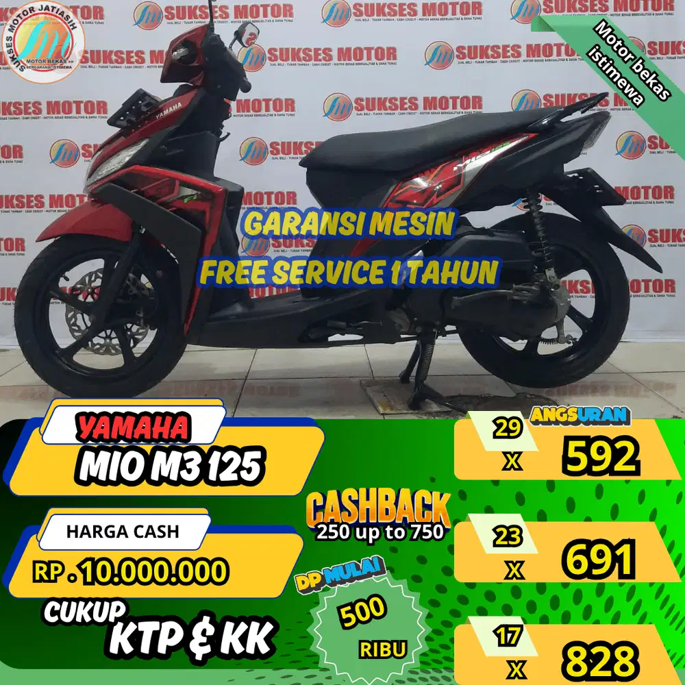 YAMAHA MIO M3 125 2019 DP &ANGSURAN TERMURAH SYRT KTP&KK(SUKSESMOTOR)