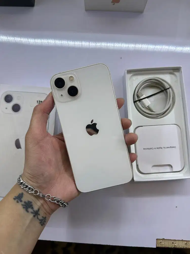 iPhone 13 128GB BH 82% Starlight Garansi Ex inter
