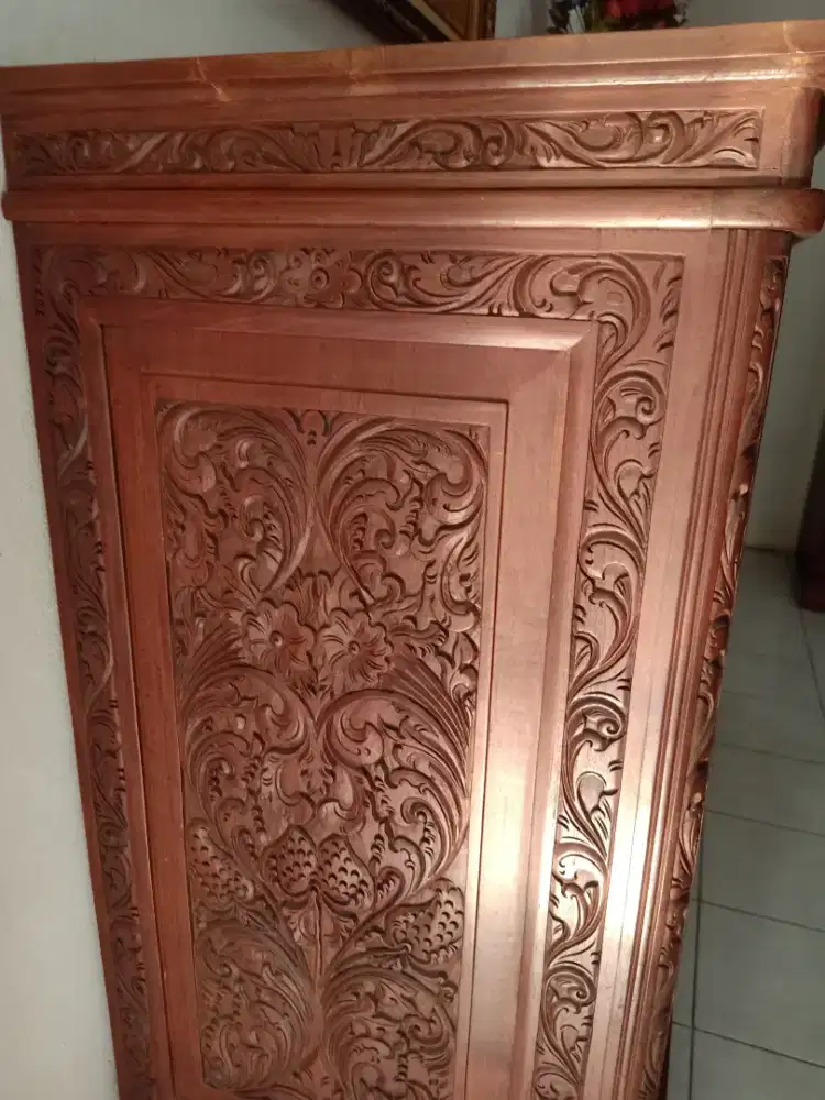 Jual lemari bufet jati tua asli Jepara tahun 1968