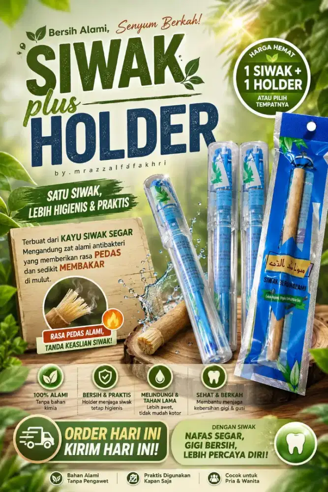 Terlaris! Siwak Plus Holder Untuk Kesehatan Gigi