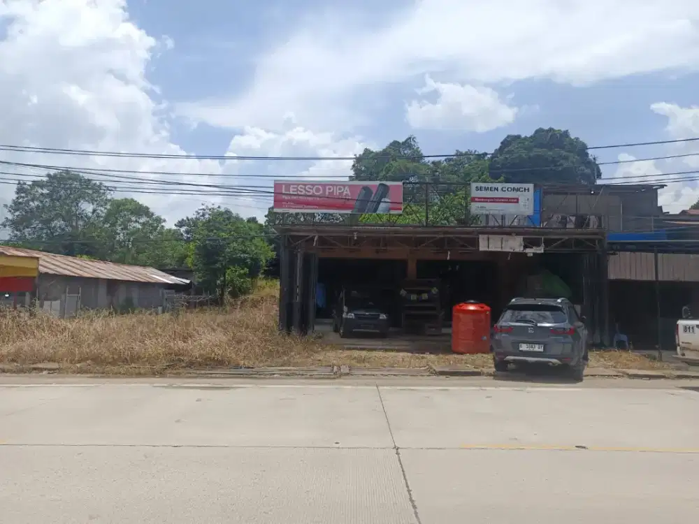 DIJUAL - Tanah + Bangunan , Lokasi pinggir jalan poros