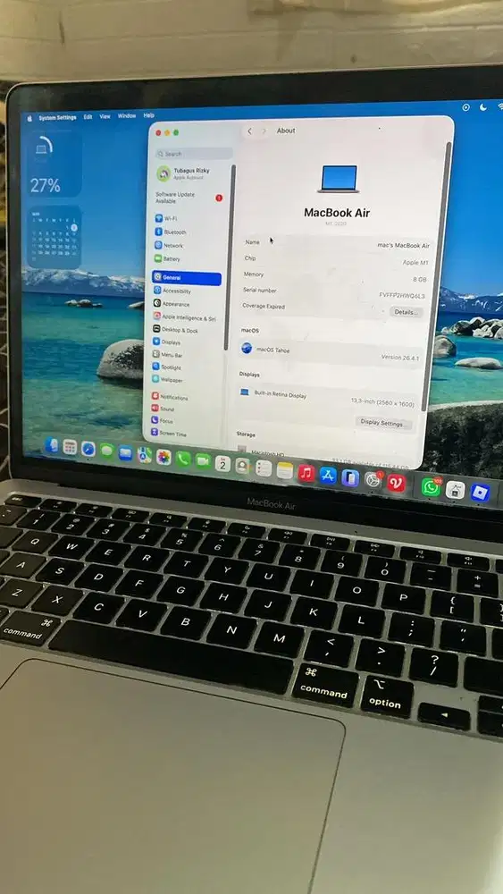 Macbooc Air M1 2/128 GB 2020