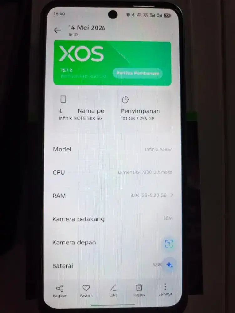 Infinix note 50x 5G+ 8/256