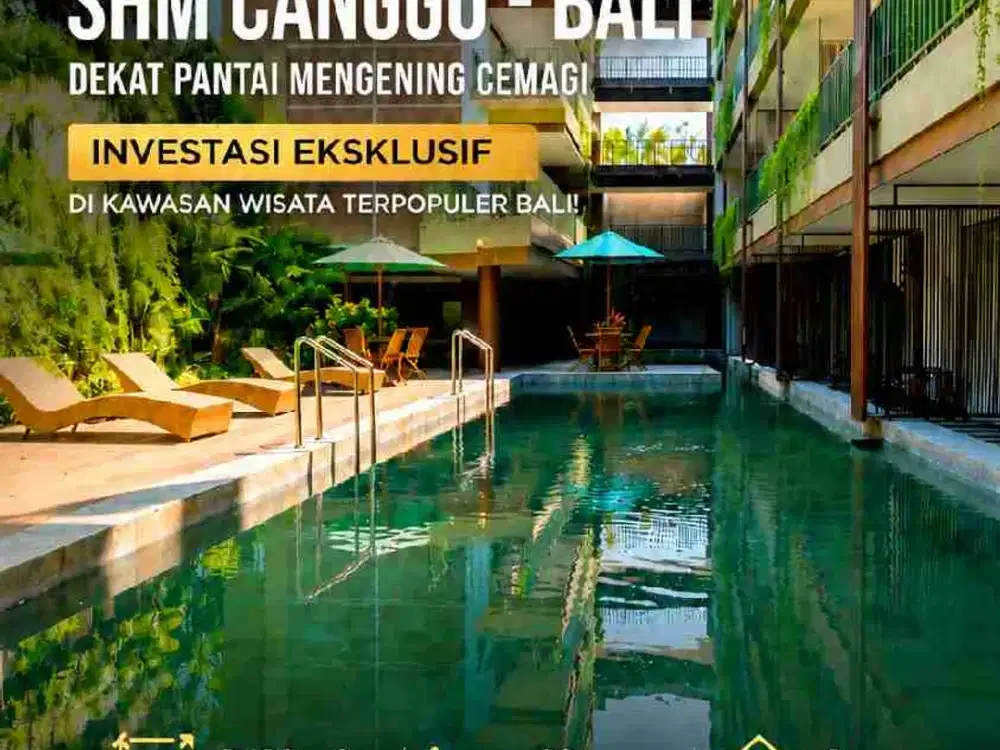 Hotel + 6 unit villa dalam satu area luas, hanya menit ke Pantai Mengening Cemagi – Canggu