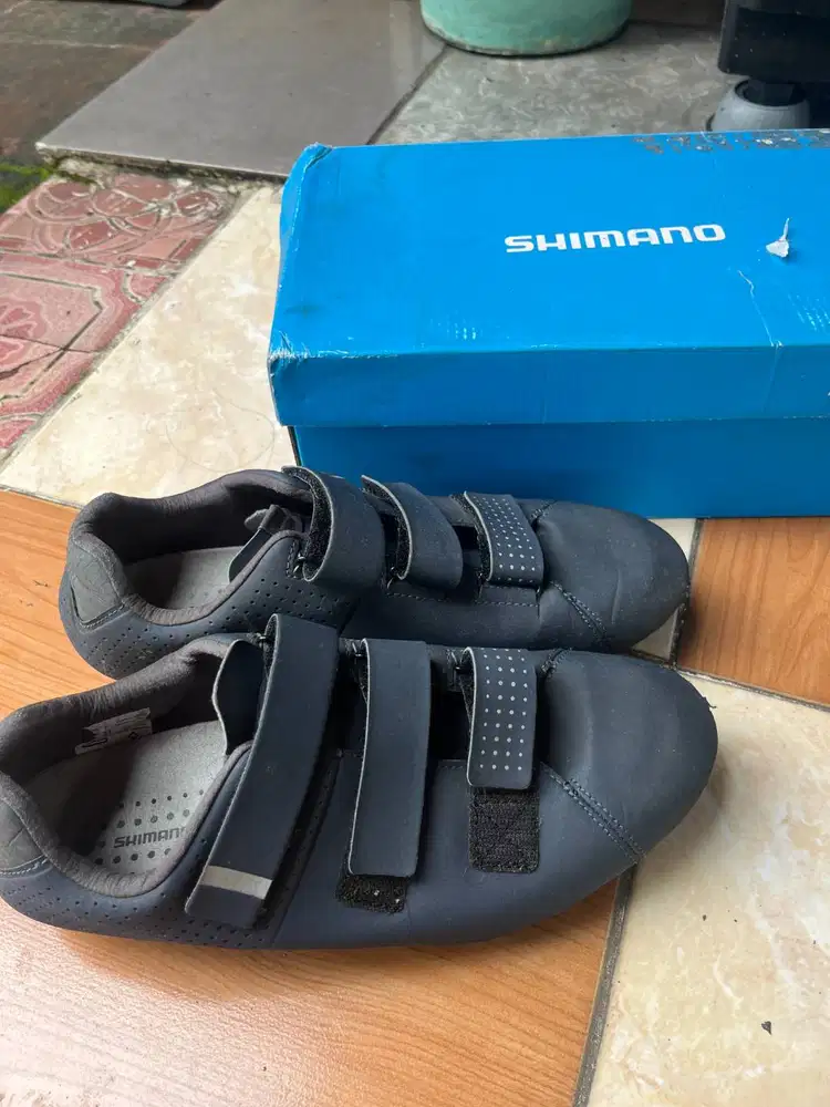 Sepatu Sepeda Cleat Shimano RT5 SPD MTB Shoes Original - Navy - 43