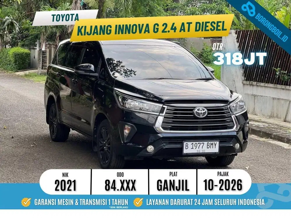 Toyota Innova 2.4 G AT Diesel 2020/2021 Low Km! Barcode Ready!