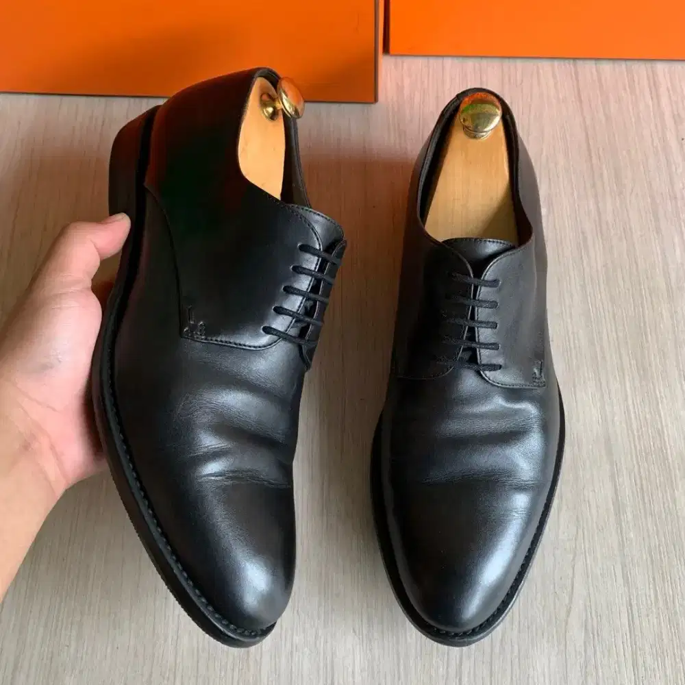 Hugo Boss derby sepatu work formal leather original 42.5
