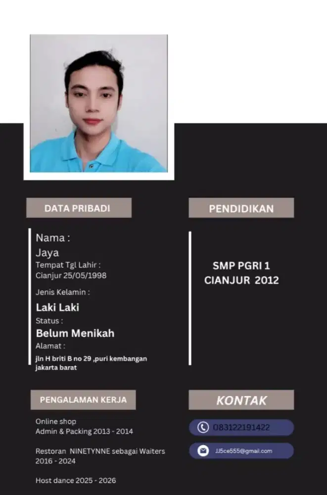 Cari pekerjaan bidang apa aja