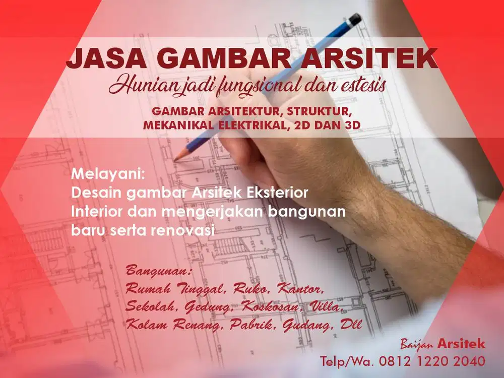 JASA DESAIN, GAMBAR ARSITEK, Kontraktor Bangunan dan Renovasi Rumah