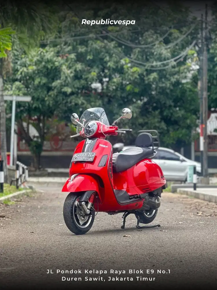 PIAGGIO VESPA GTS 150 3V IE TH 2015 WARNA ROSSO DRAGON PERFECT