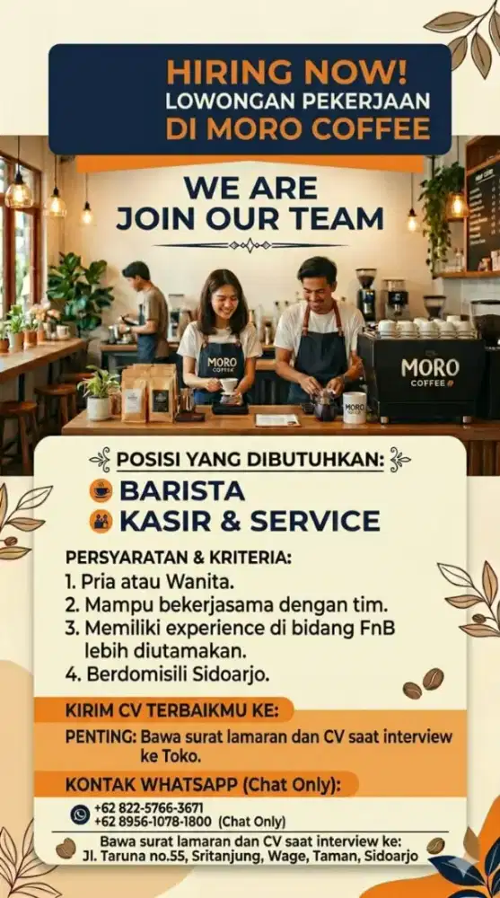 Lowongan untuk cafe