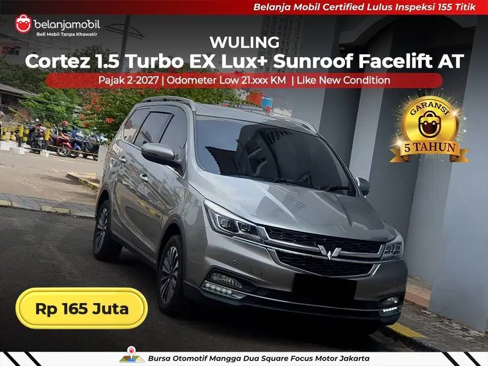 [ LOW KM 21RB ] Wuling Cortez Turbo EX Lux+ Sunroof Facelift 2022/2023