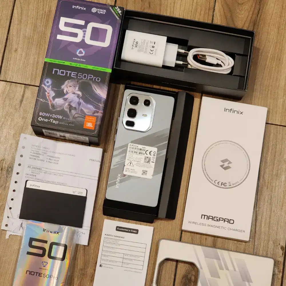 Infinix Note 50 Pro 8/256GB Silver Garansi Resmi Maret 2027