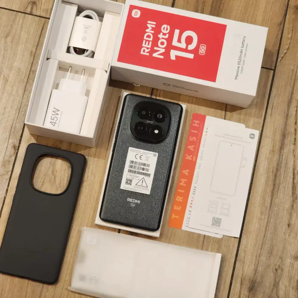Redmi Note 15 5G 12/512GB Black Garansi Resmi 2027