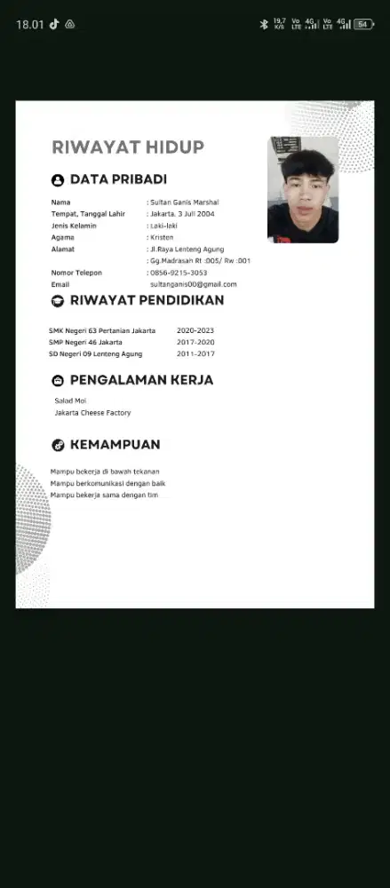 INFO LOKER DAERAH JAKARTA SELATAN