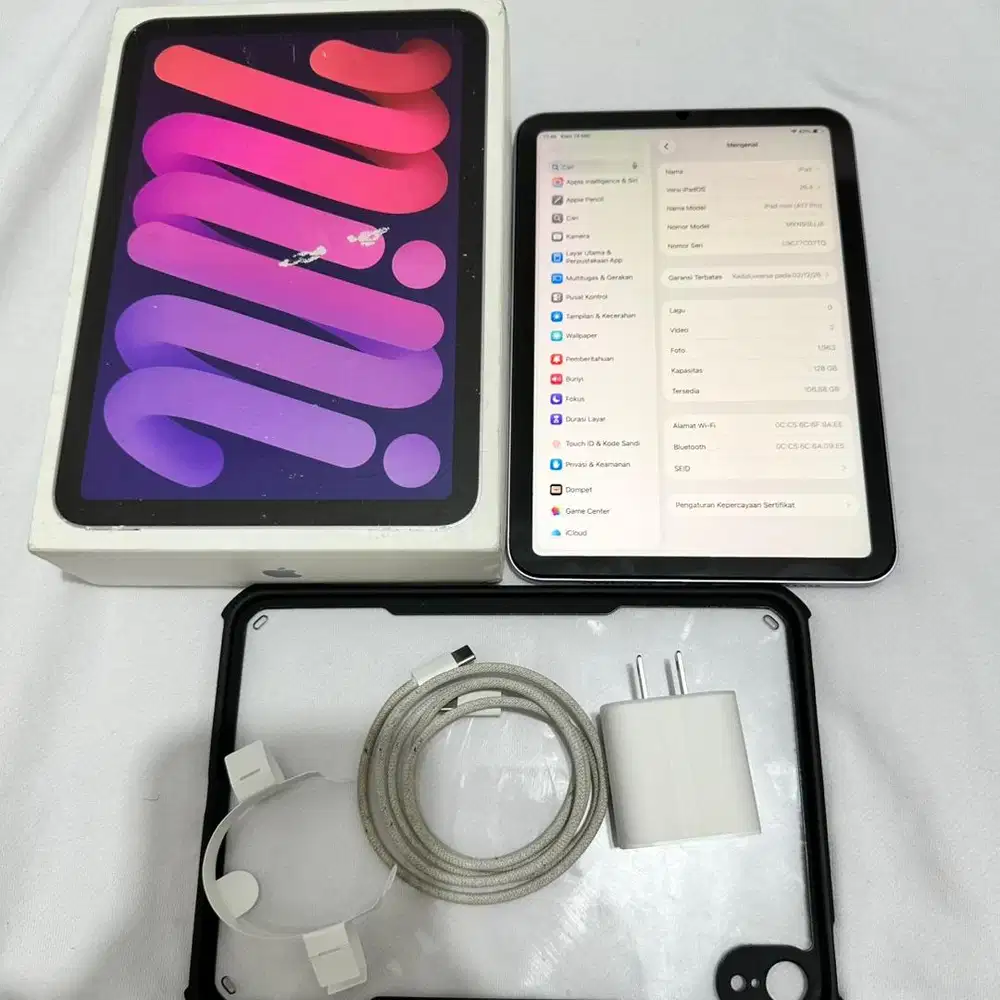 Ipad Mini 7 128gb Inter Fullset Likenew BH 100 Garansi Desember 2026