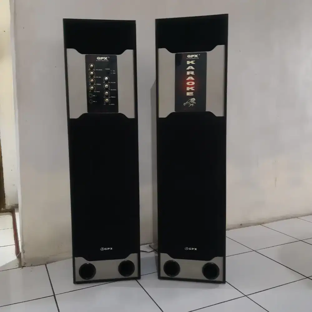 Dijual speaker aktif karaoke GPX 8 bluetooth, tinggi 1 mtr, harga NET