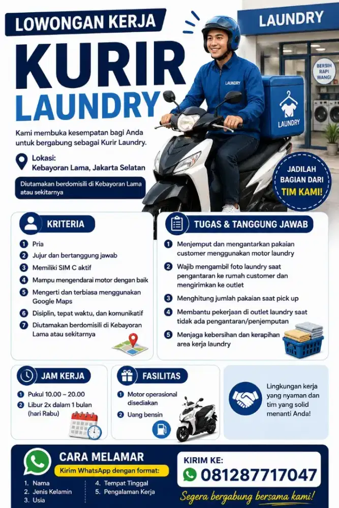 LOWONGAN KURIR LAUNDRY
