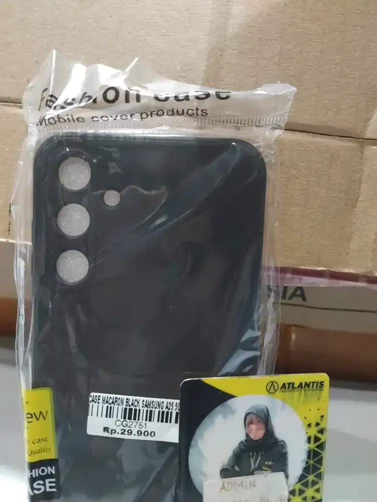 CASE MACARON BLACK SAMSUNG A25 5G | ATLANTIS DAHSYAT