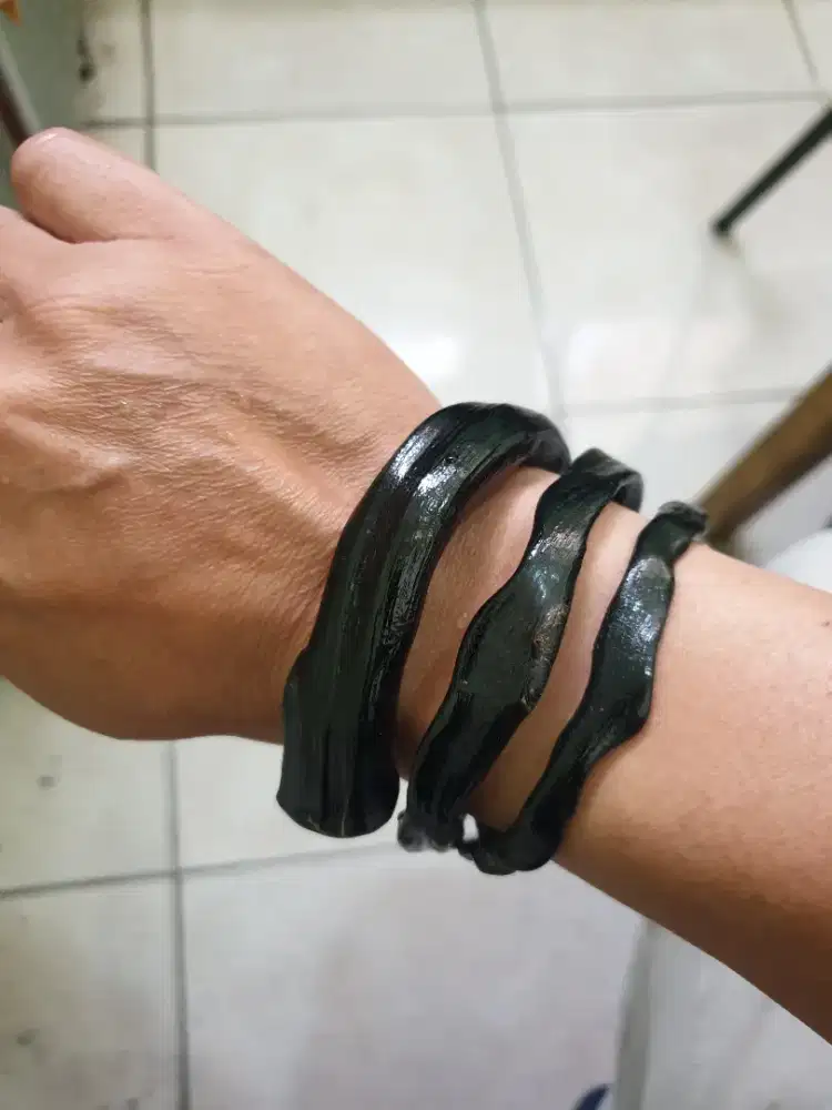gelang etnik bahar hitam 3 lilit