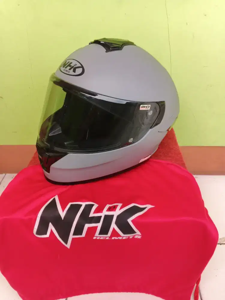 helm NHK Mark 1 Elite Solid warna Dim Grey Doff