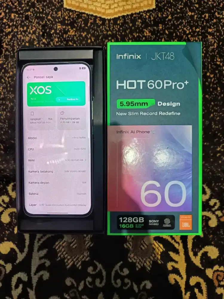 Infinix Hot 60 Pro Plus 8+8/128GB Fullset ( Garansi November 2026 )