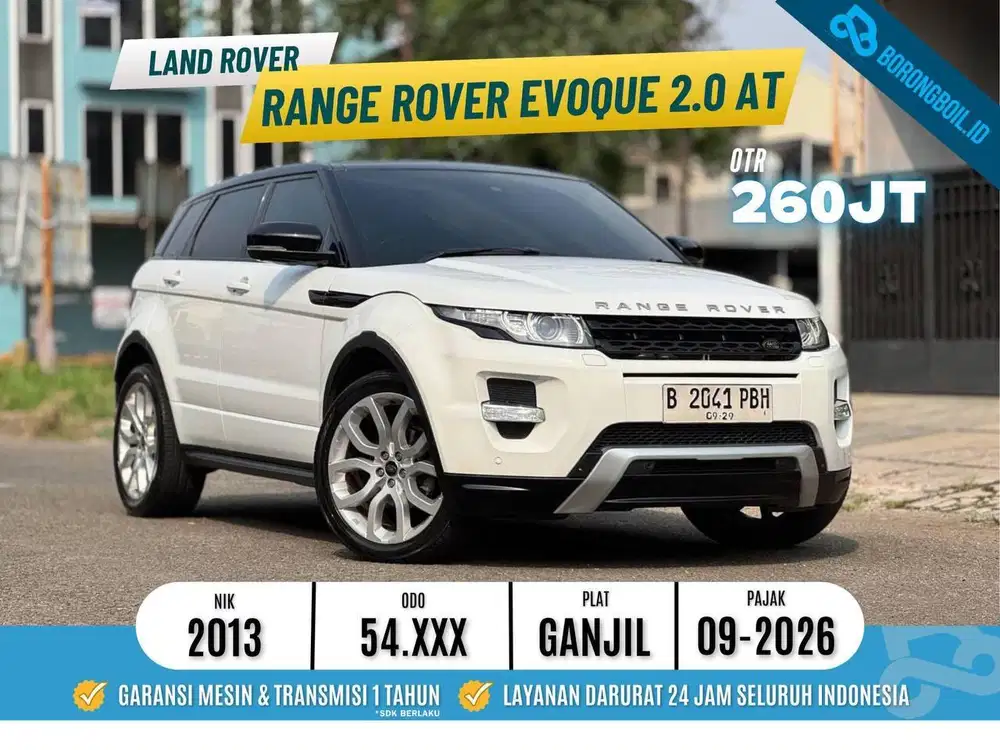 LOW KM!!RANGE ROVER 2.0 EVOQUE AT 2013 PUTIH FAVORIT