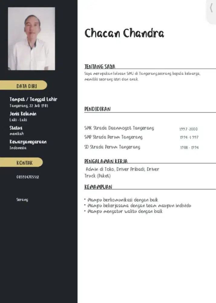 Mencari pekerjaan driver