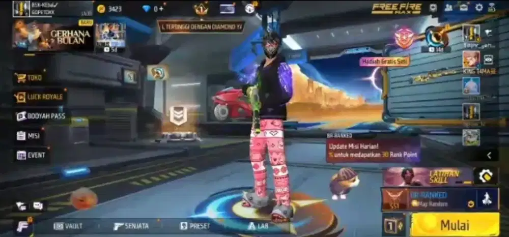 AKUN FREE FIRE DIJUAL 100K