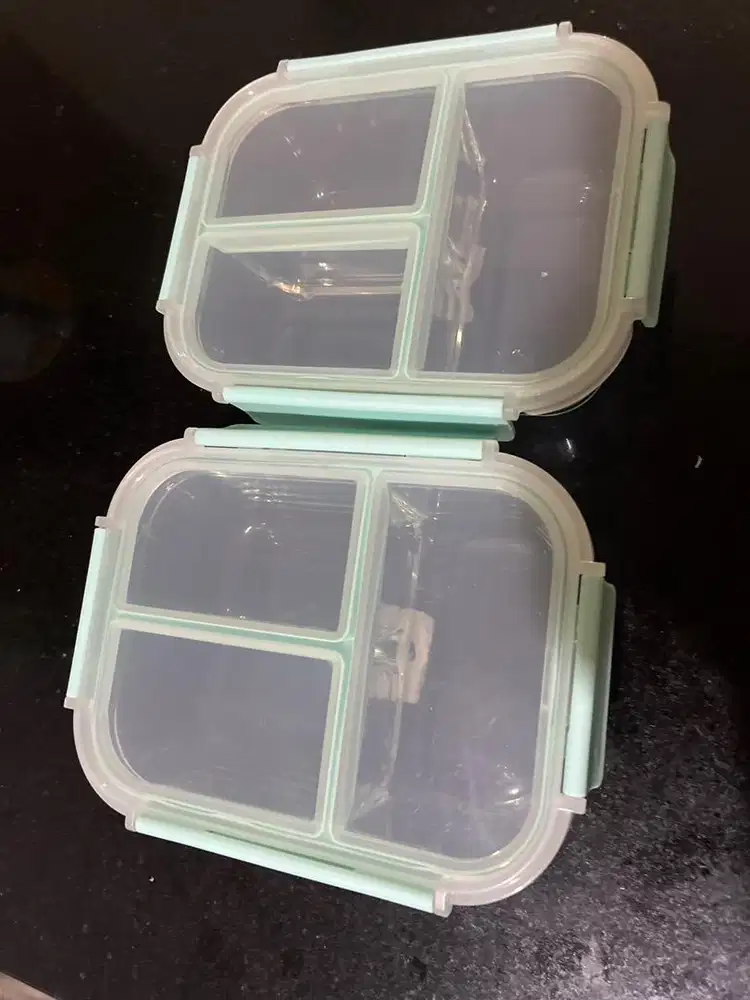 Kotak tempat makan kaca 2 pc