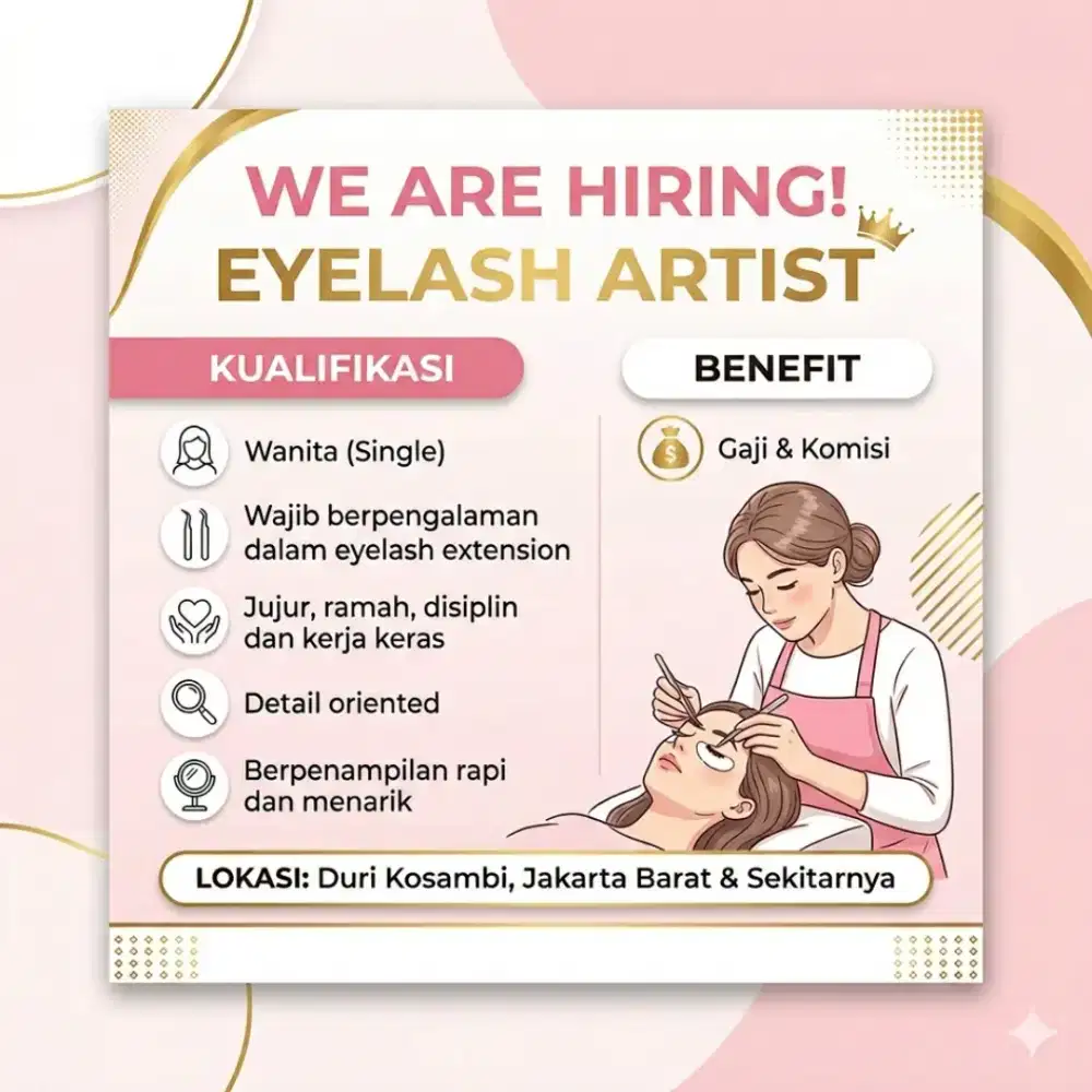 Lowongan Pekerjaan Eye Lash Eyelash Extension