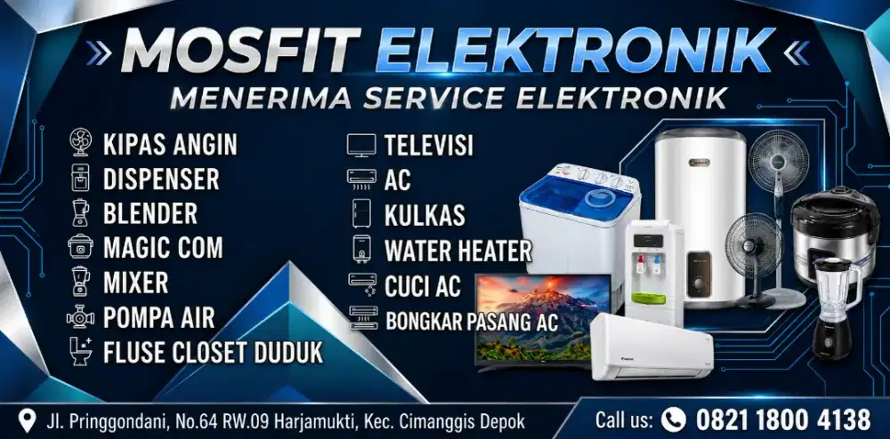 cuci ac, service ac, bongkar pasang ac, service elektronik