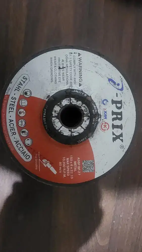 Batu gerinda 6 tebal 6mm Poles Carbon Steel