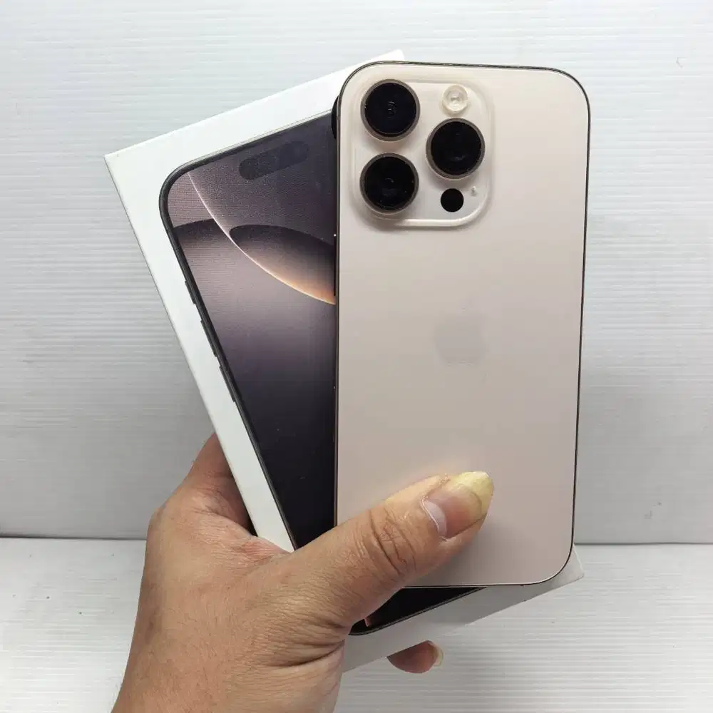 WARNA FAVORIT LIKE NEW! GARANSI ON IPHONE 16 PRO 128GB DESSERT TITANIU