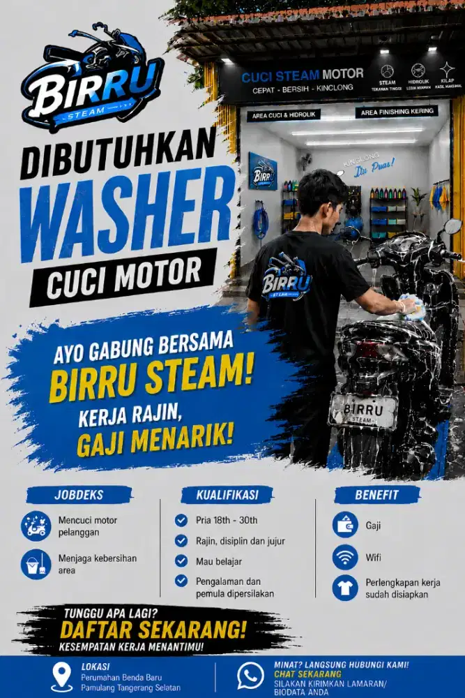 Dibutuhkan segera tenaga cuci steam motor hidrolik
