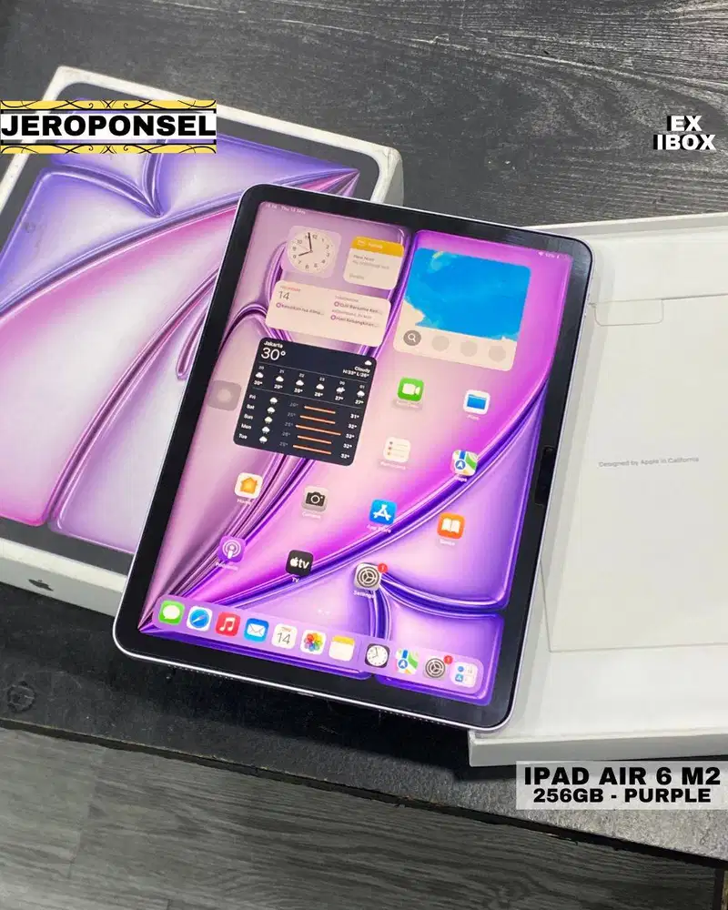 IPAD AIR 6 M2 256GB PURPLE EX IBOX LIKE A NEW BH 100% CC 154 ORIGINAL