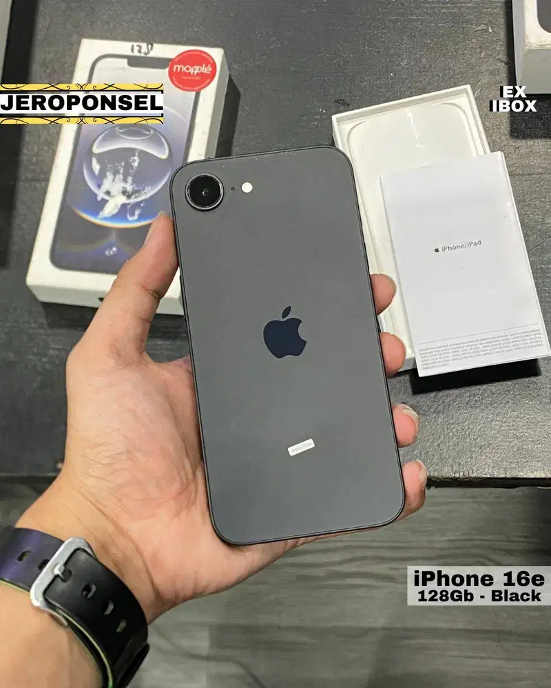 IPHONE 16e 128GB BLACK EX IBOX LIKE A NEW BH 100 CC 54 GARANSI ON NOV