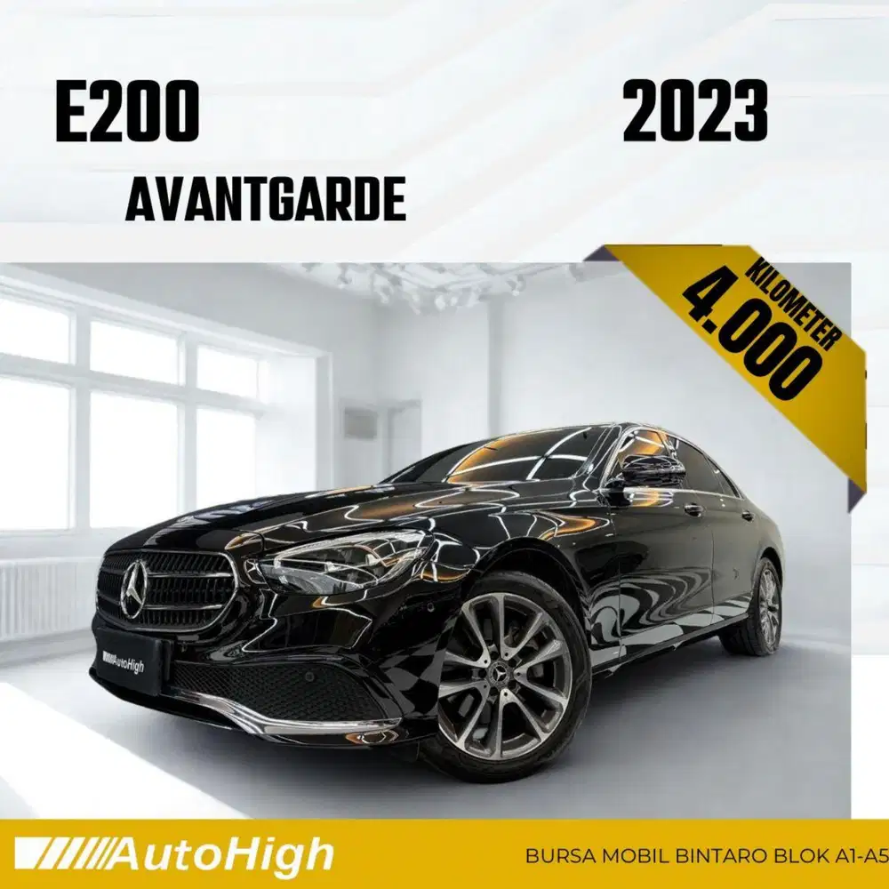 DP10% [Km4.000] E200 Avantgarde 2023 Black Reg 2024 #AUTOHIGH