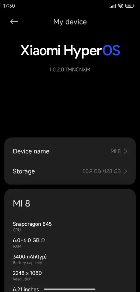 Xiaomi Mi 8 6/128 black