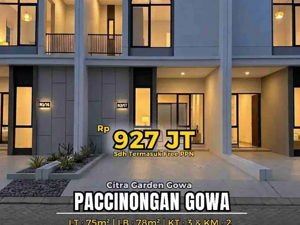 Tipe Ciana 5x15 Citra Garden Gowa Makassar