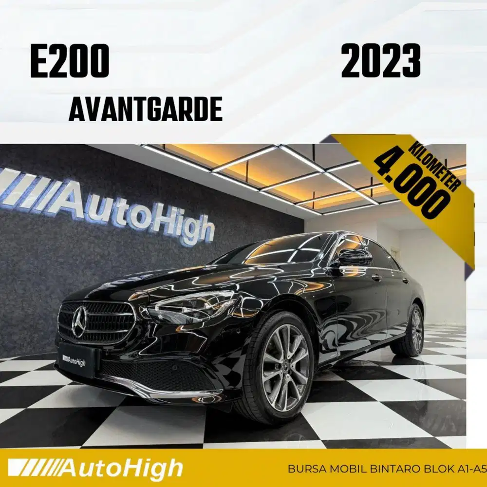 DP10% [Km4.000] E200 Avantgarde 2023 Black Reg 2022 #AUTOHIGH
